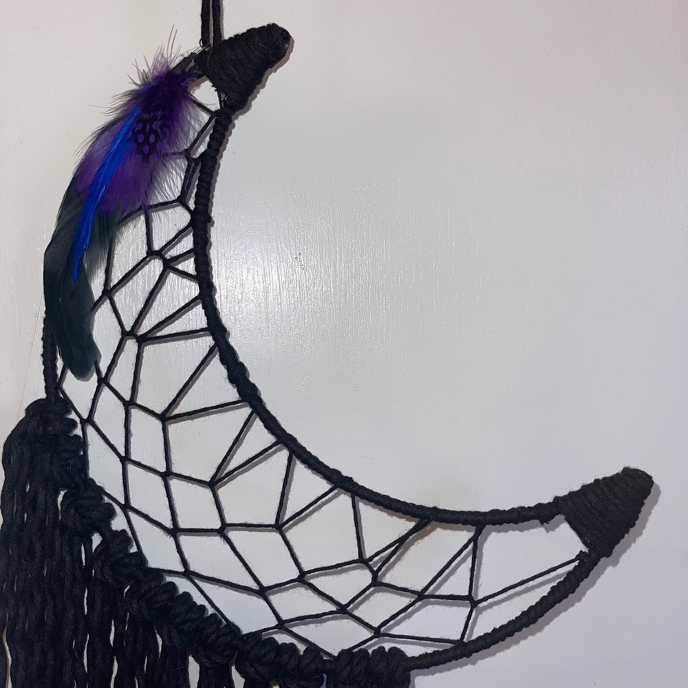 🖤🖤black handmade moon 🌙 dreamcatcher 🖤🖤
